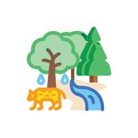 Lush Jungle Scene Full of Color vector