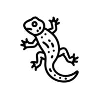 Colorful Lizard on Rock Surface vector