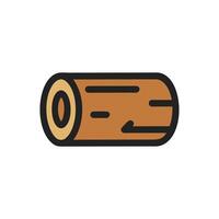 Rustic Log in Forest Environment vector