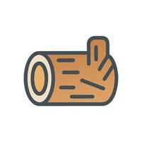 Beautiful Log in Natural Setting vector