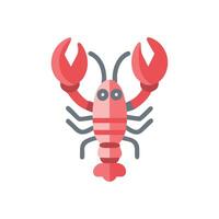 Vibrant Lobster Among Coral Reefs vector