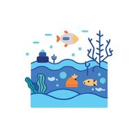 Stunning Marine Reserve with Colorful Fish vector