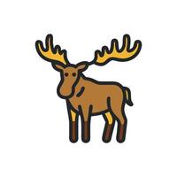 Majestic Moose in Autumn Forest vector