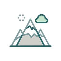 Serene Mountain Range at Dusk vector
