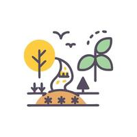 Enchanting Nature Reserve Scene vector