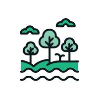 Serene Nature Reserve at Dusk vector