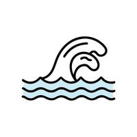 Vibrant Ocean Wave in Motion vector