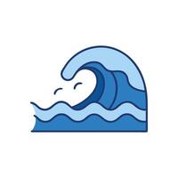 Dynamic Ocean Wave Illustration vector