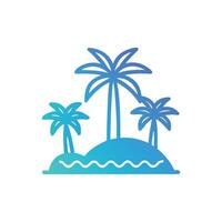 Serene Oasis in Desert Landscape vector