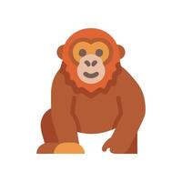 Charming Orangutan in Tropical Forest vector
