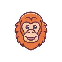 Unique Orangutan Illustration for Wildlife Themes vector