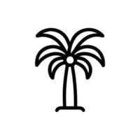 Beautiful Palm Tree in Tropical Setting vector
