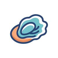 Vibrant Oyster in Coastal Scene vector