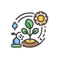 Charming Permaculture Garden Scene vector