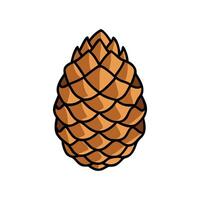 Charming Pine Cone in Natural Setting vector