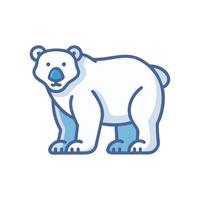 Majestic Polar Bear Swimming in Arctic Waters vector