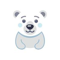 Unique Polar Bear in Icy Habitat vector