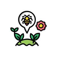 Vibrant Pollinator Habitat in Spring vector
