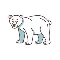 Charming Polar Bears Playing on Ice vector