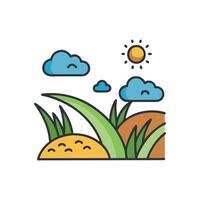 Unique Prairie Illustration for EcoDesigns vector