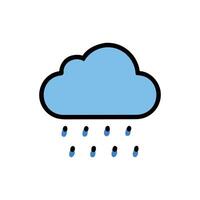 Unique Rain Cloud Illustration for Weather Themes vector