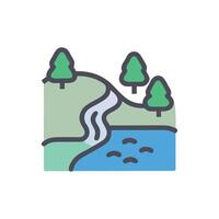 Majestic River Under a Bright Sky vector