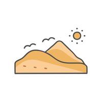 Charming Sand Dune with Windswept Texture vector