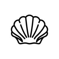 Unique Scallop Illustration for Marine Art vector