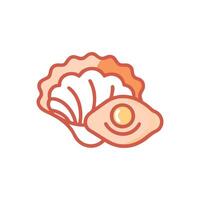Charming Scallop in Coral Reef vector
