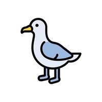 Playful Seagull Searching for Food vector