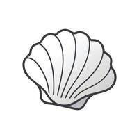 Beautiful Seashell on Sandy Shore vector