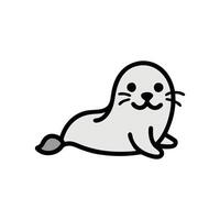 Playful Seal Swimming in Ocean vector