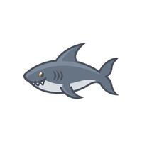 Charming Shark Navigating Through Coral vector