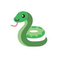 Charming Snake Slithering Through Grass vector