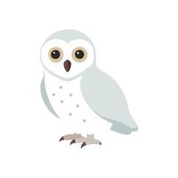 Playful Snow Owl in Flight vector