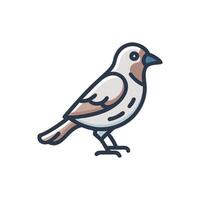 Charming Sparrow in a Tree vector