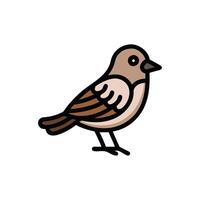 Serene Sparrow in a Garden vector