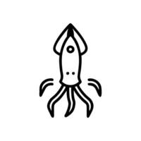 Playful Squid in Tropical Waters vector