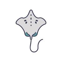 Majestic Stingray Gliding Through Ocean vector