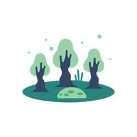 Unique Swamp Illustration for EcoDesigns vector