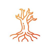Majestic Tree Roots Spreading Through Soil vector