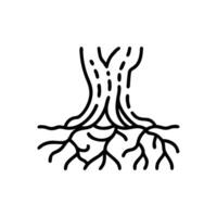 Charming Tree Roots in Forest Floor vector