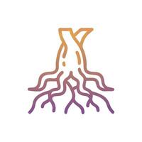 Vibrant Tree Roots Connecting to the Earth vector