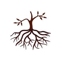 Unique Tree Roots Illustration for EcoDesigns vector
