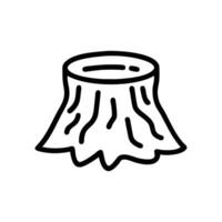 tree stump icon illustration on white background vector