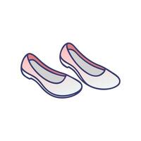 Stylish Ballet Flats Design for Everyday Wear vector