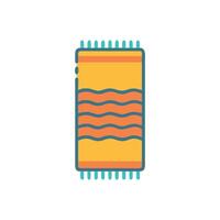 Stylish Beach Towel Concept for Beach Lovers vector