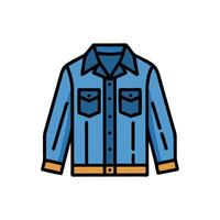 Chic Denim Jacket Design for Casual Fashion vector