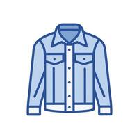 Elegant Denim Jacket Concept for Fashion Lovers vector