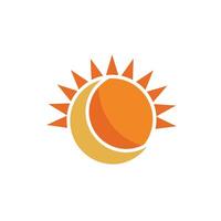 Sun and moon logo design vector